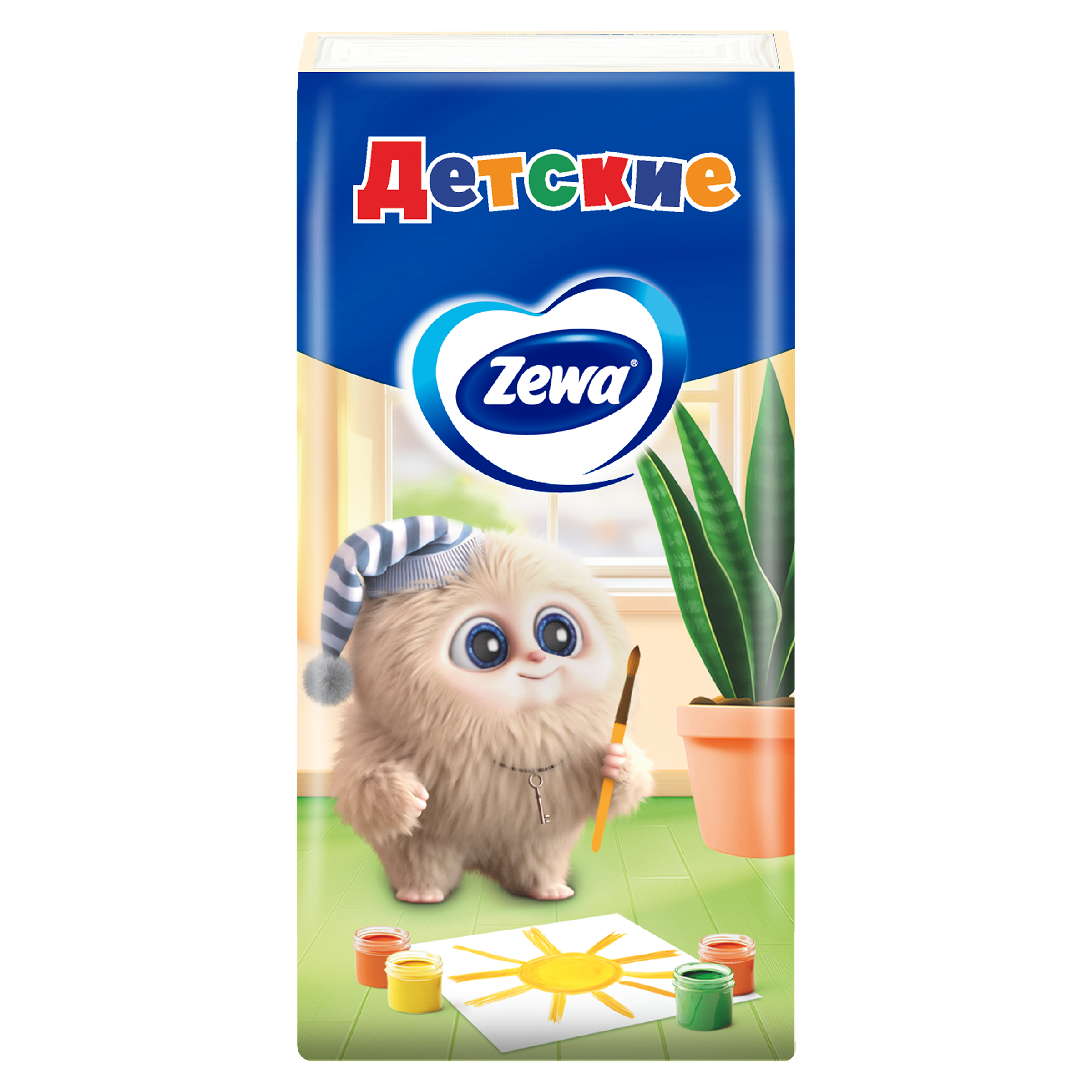 Платочки носовые Zewa Kids, 3 слоя, 10 шт.x10 - фото №4