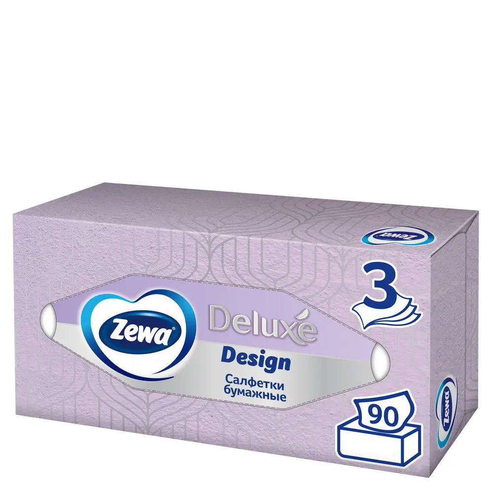 Zewa Deluxe Дизайн, 3 слоя, 90 шт. - фото №10