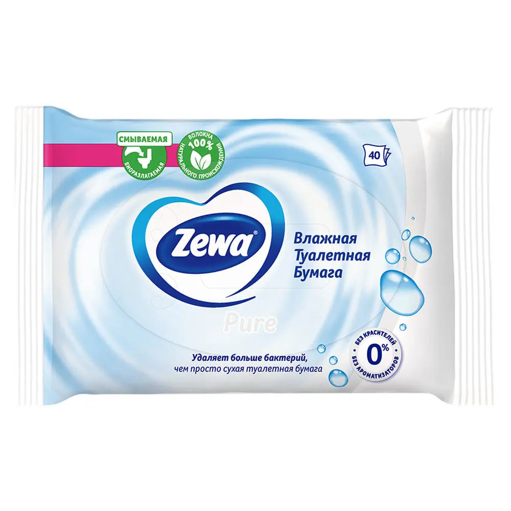 Влажная туалетная бумага Zemma Деликатная Забота, 40 шт - фото №2