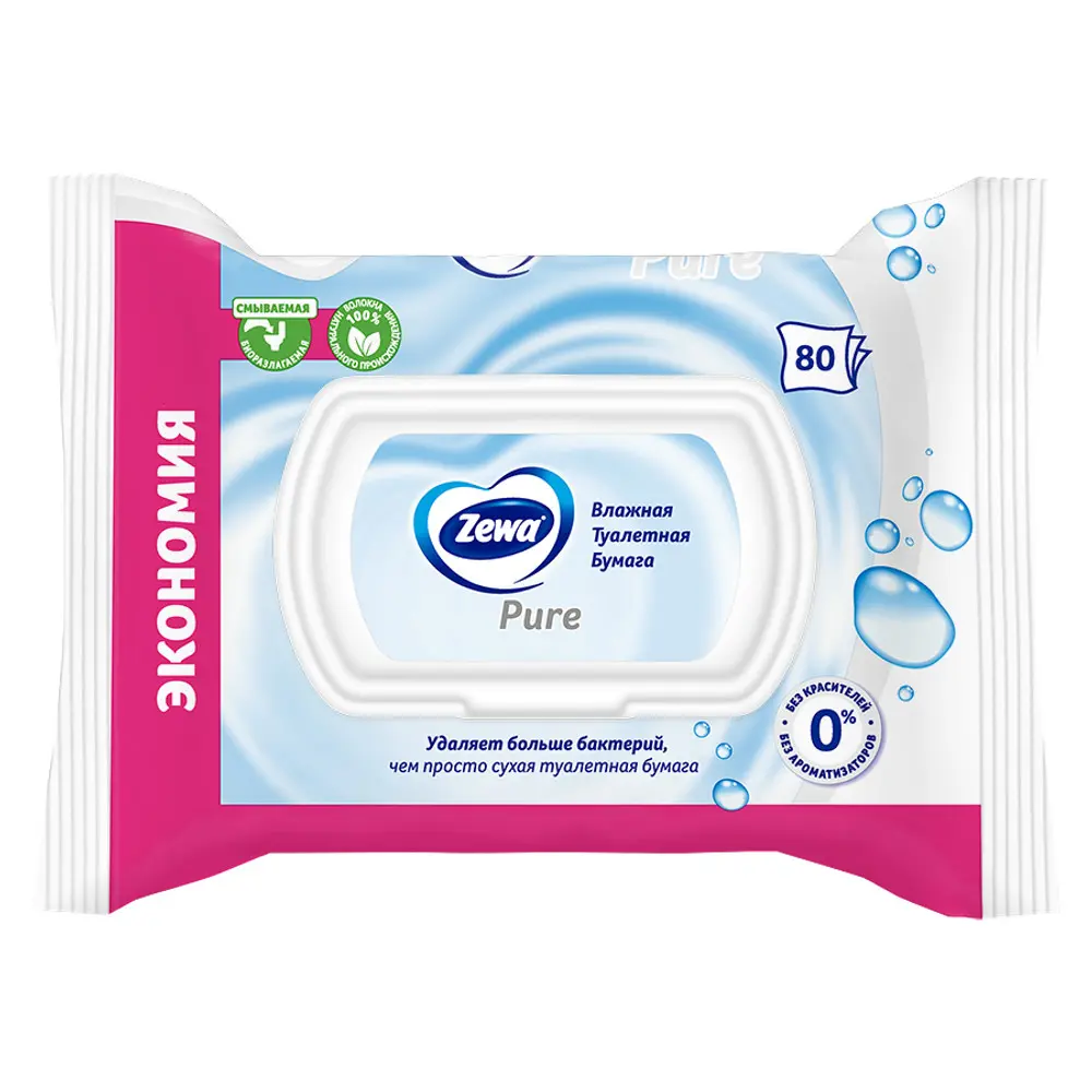 Влажная туалетная бумага Zemma Деликатная Забота, 80 шт - фото №2