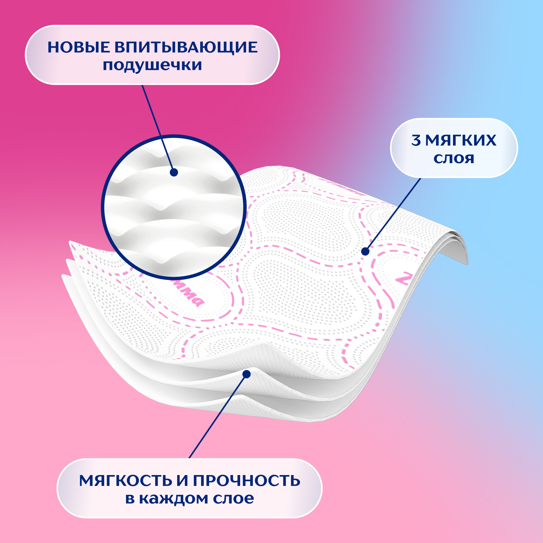 Туалетная бумага Zemma Deluxe Роскошная орхидея, 3 слоя, 4 рулона - фото №3
