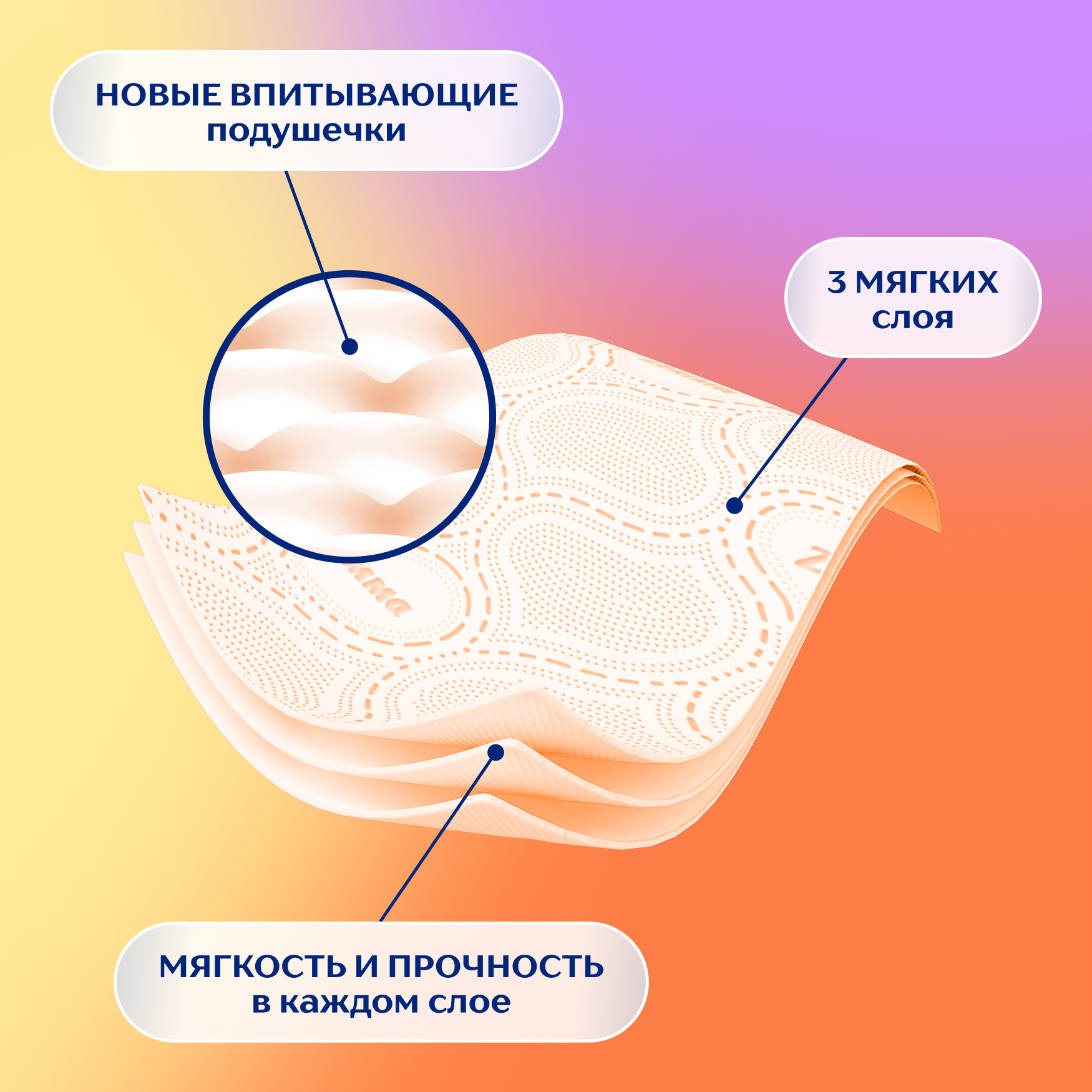 Туалетная бумага Zemma Deluxe Бархатистый персик, 3 слоя, 4 рулона - фото №3