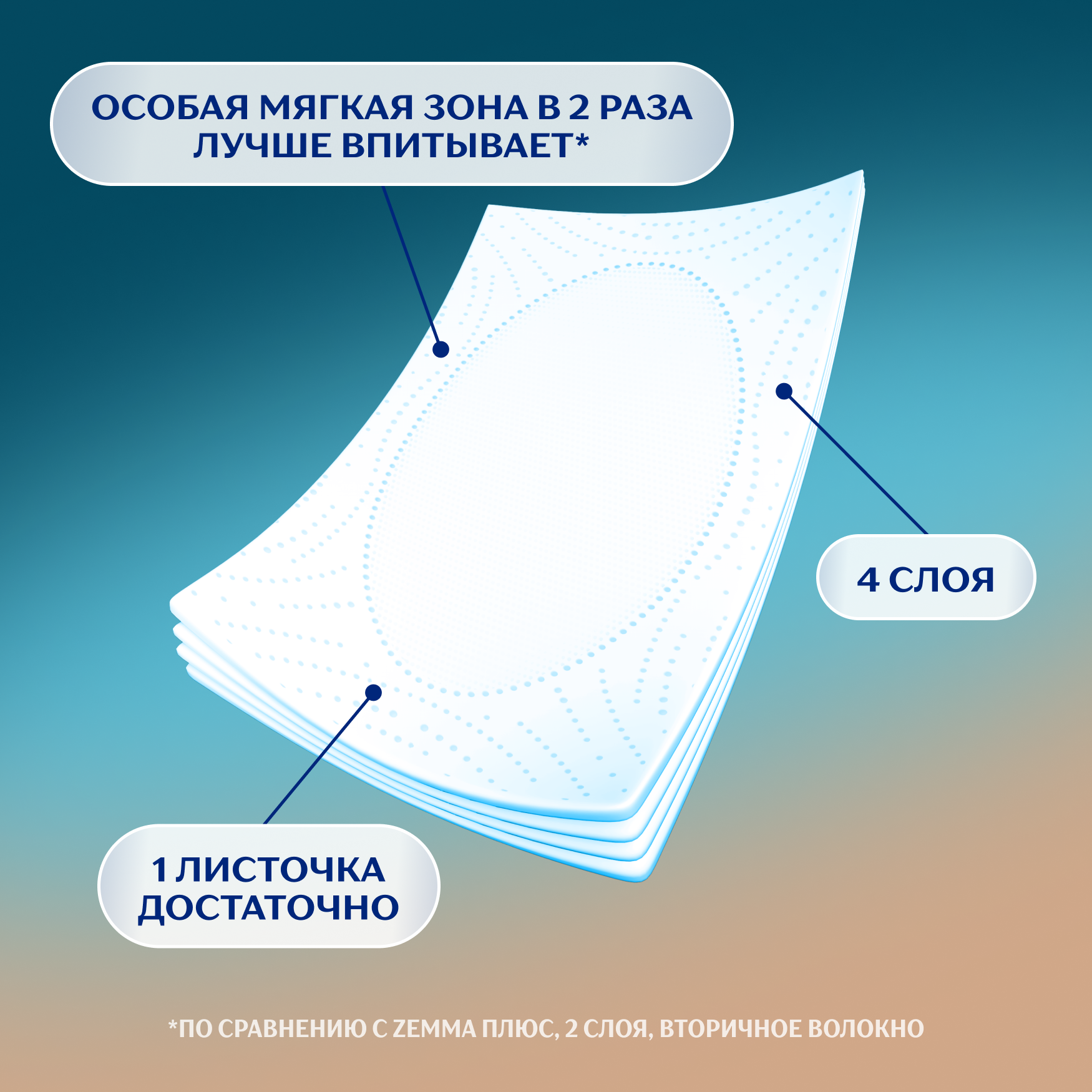 Туалетная бумага ZEMMA Only1, 4 слоя, 4 рулона - фото №3