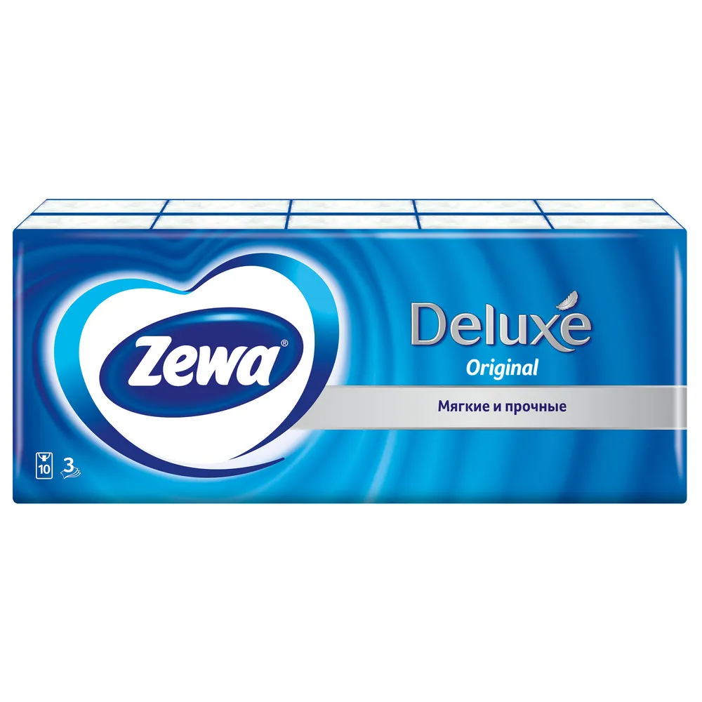 Zewa Deluxe, 3 слоя, 10 шт. Х 10