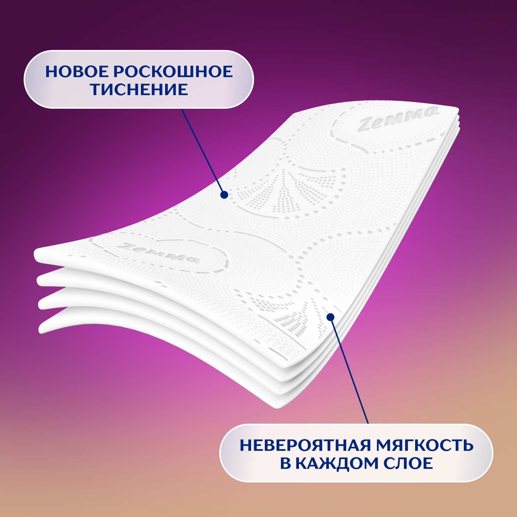 Туалетная бумага ZEMMA Ultra Soft Aroma, 4 слоя, 8 рулонов - фото №2